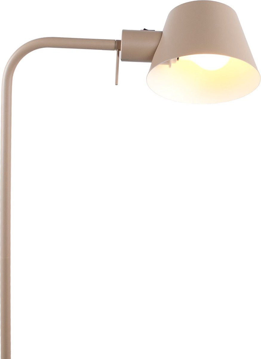Minimalist adjustable reading lamp | 1 light | sand / beige color | metal | 140 cm high | dining room / living room | floor lamp | standard lamp | modern / Scandinavian | practical design