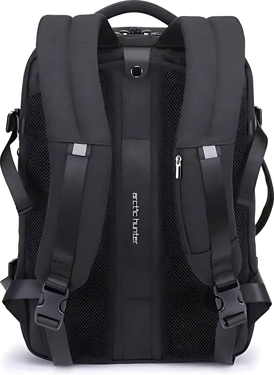 Arctic Hunter Rugzak - Laptoptas - Motortas - USB-aansluiting - Waterafstotend materiaal - Zwart - 32L