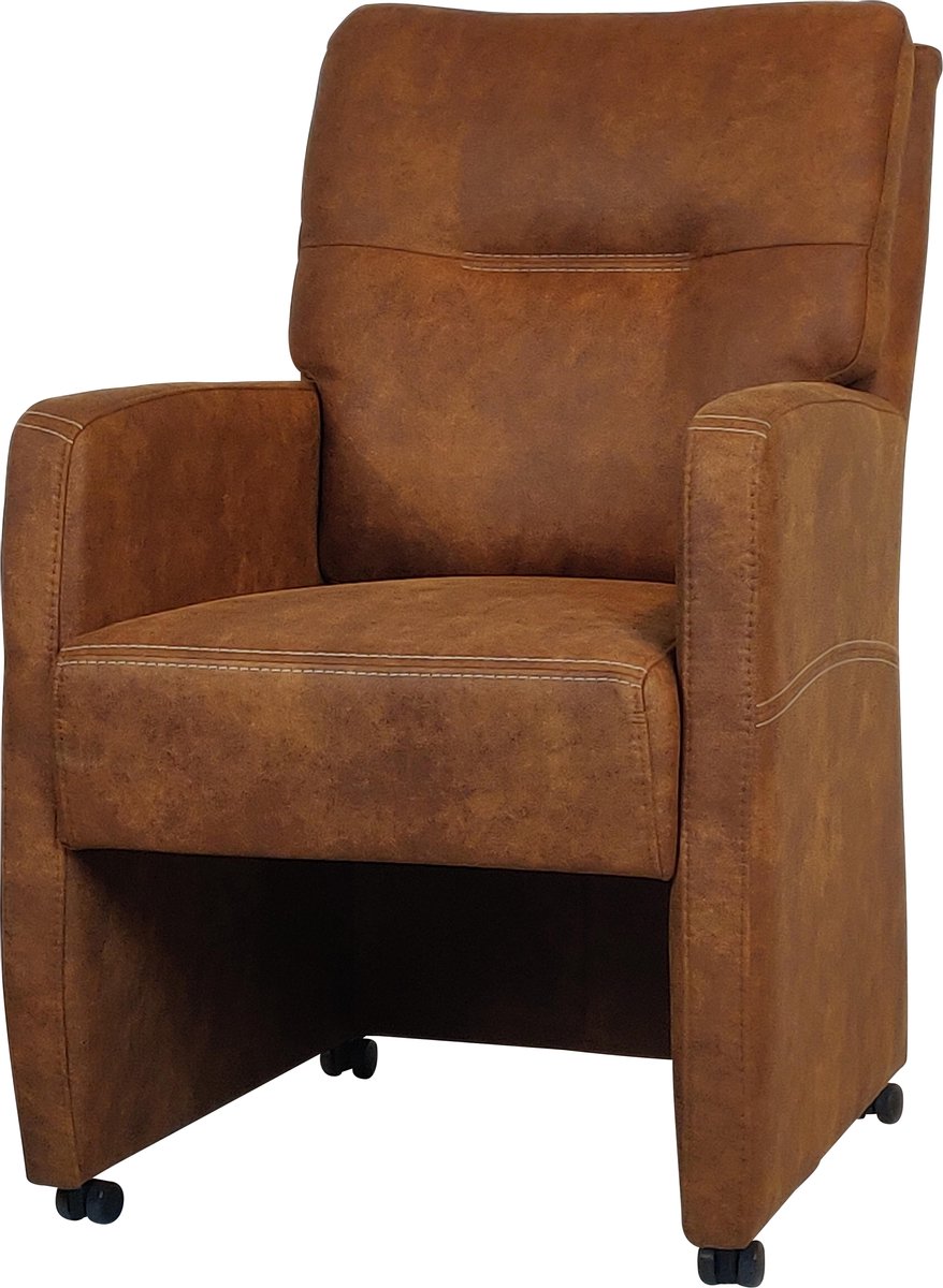 Eetkamerstoel Divani Preston cognac