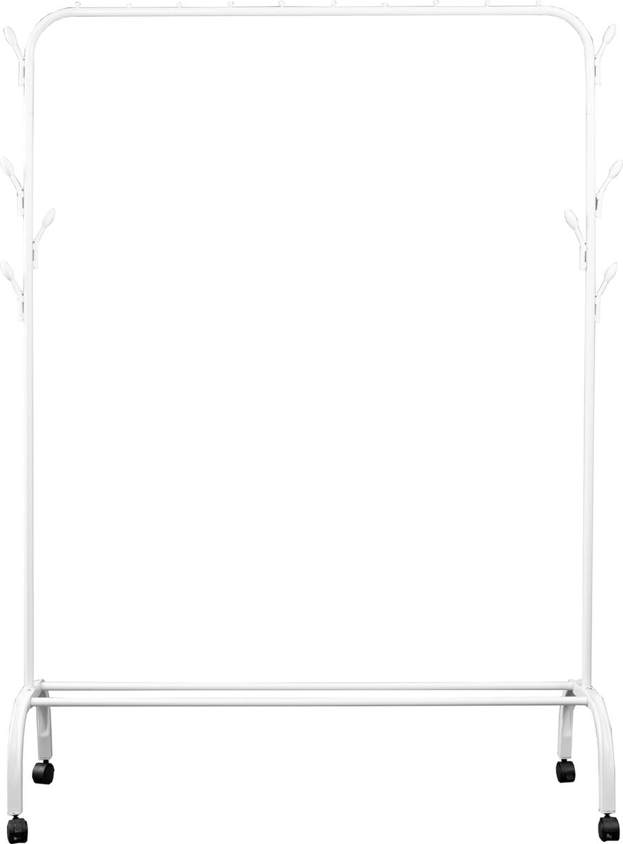LG Life’s Green Kledingrek - Dressboy – Wit – Metaal – Garderoberek met ophanghaken – H144xB110xD40 cm