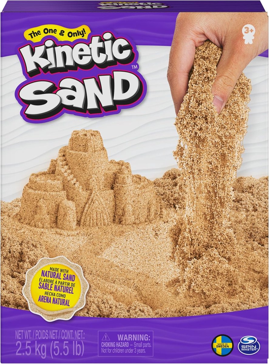 Kinetic Sand - 2,5 kg natuurlijk speelzand om te mengen, kneden en maken - Sensorisch speelgoed