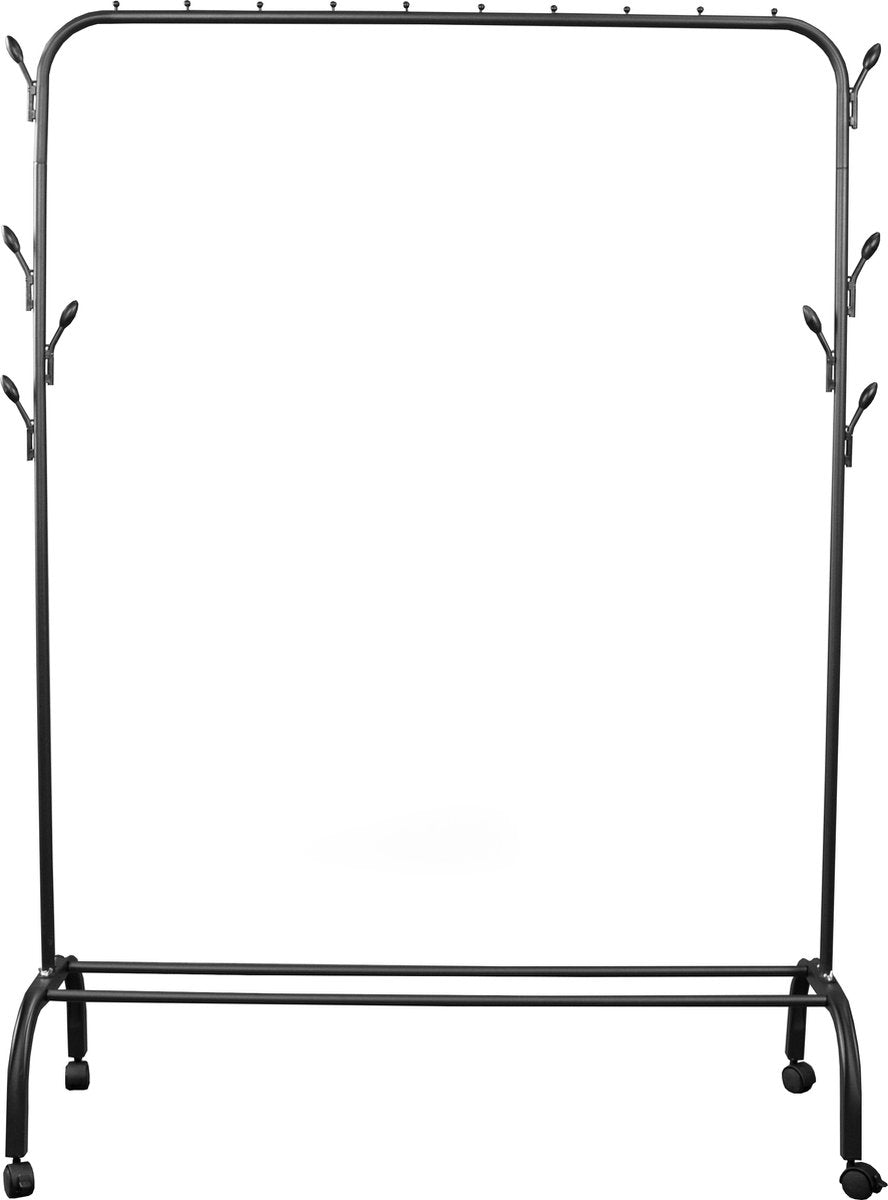 LG Life’s Green Kledingrek - Dressboy – Zwart – Metaal – Garderoberek met ophanghaken – H144xB110xD40 cm