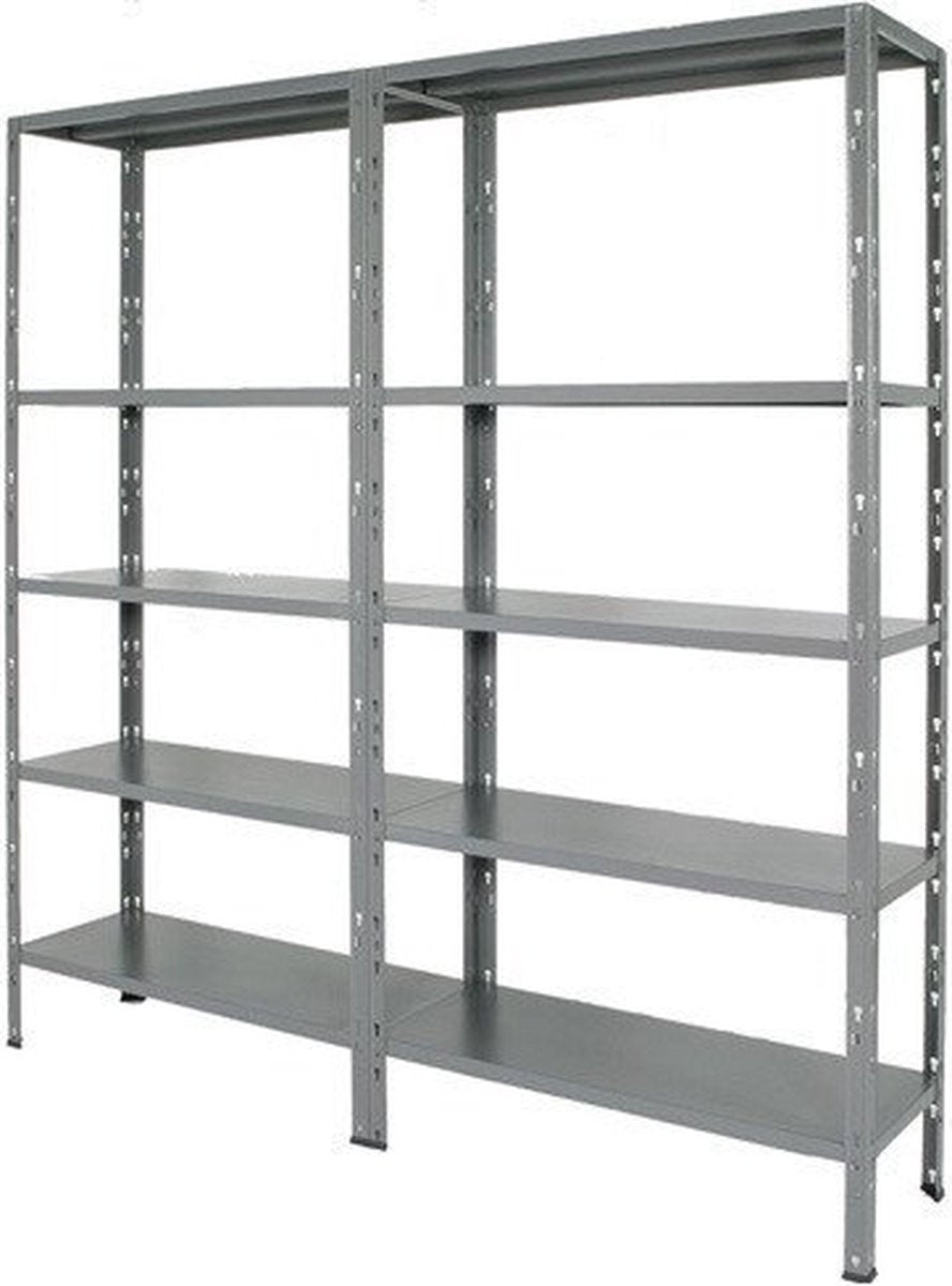 Storage rack - Galvanized metal - 90 cm wide - 173 cm high - 4 shelves - 85 kg per shelf - Assemble without screws