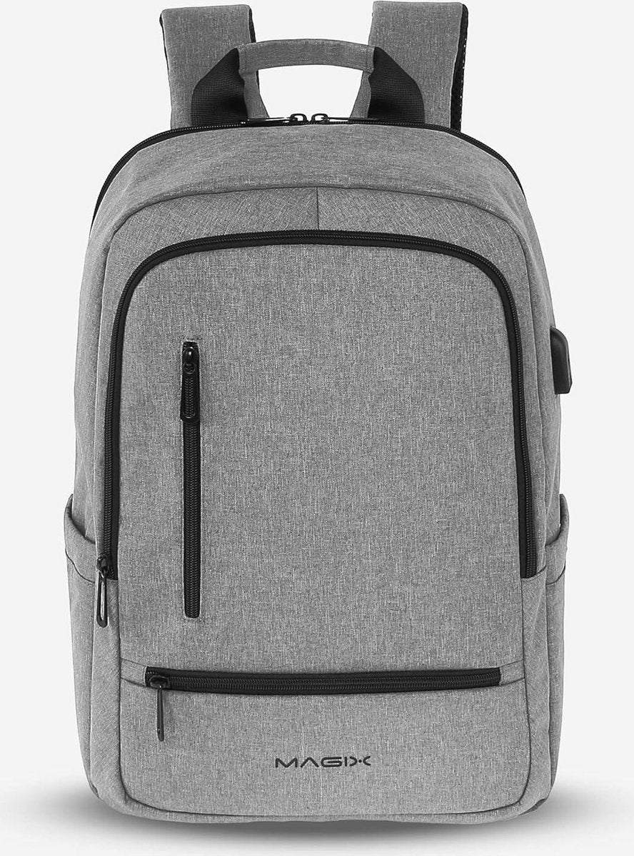 Laptop Rugzak 17 inch met USB-oplaadpoort - Waterbestendig - Verborgen Zak - Geschikt voor 17 inch Laptop - Ruime Tas voor Zakenreizen School Heren Dames