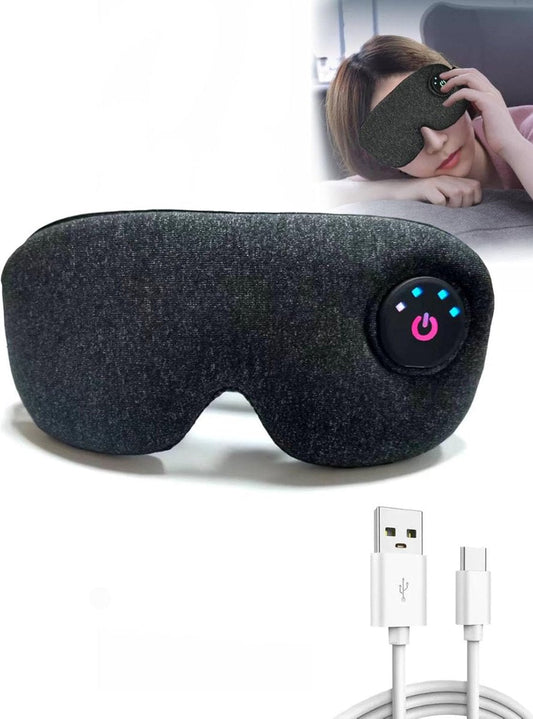 Wireless Heated Eye Mask - Portable Electric Warm Compress for Eyes - Dry Eyes - Blepharitis Treatment - Eye Strain - Styes Eye - MGD - Washable - Dark Grey