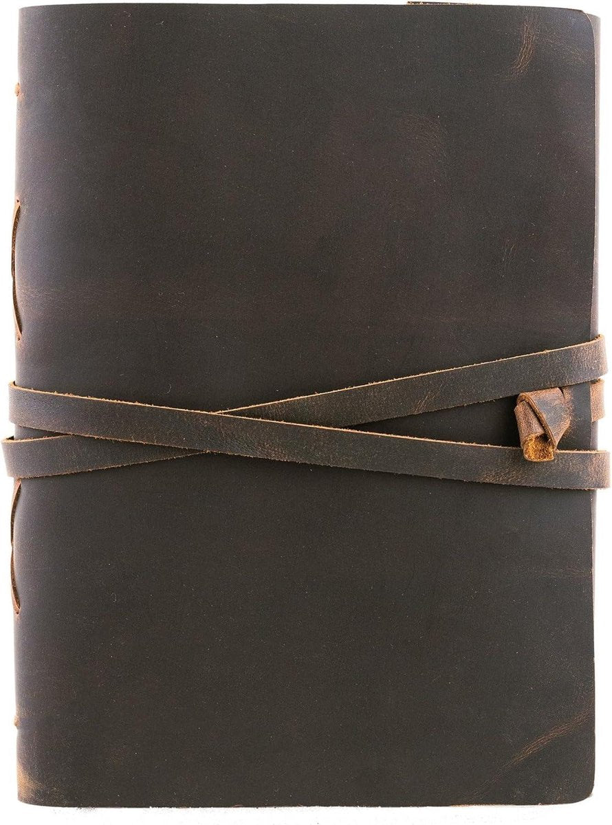 Photo album Handmade Leather scrapbook full grain buffalo leather beautiful wedding photo album with leather strap