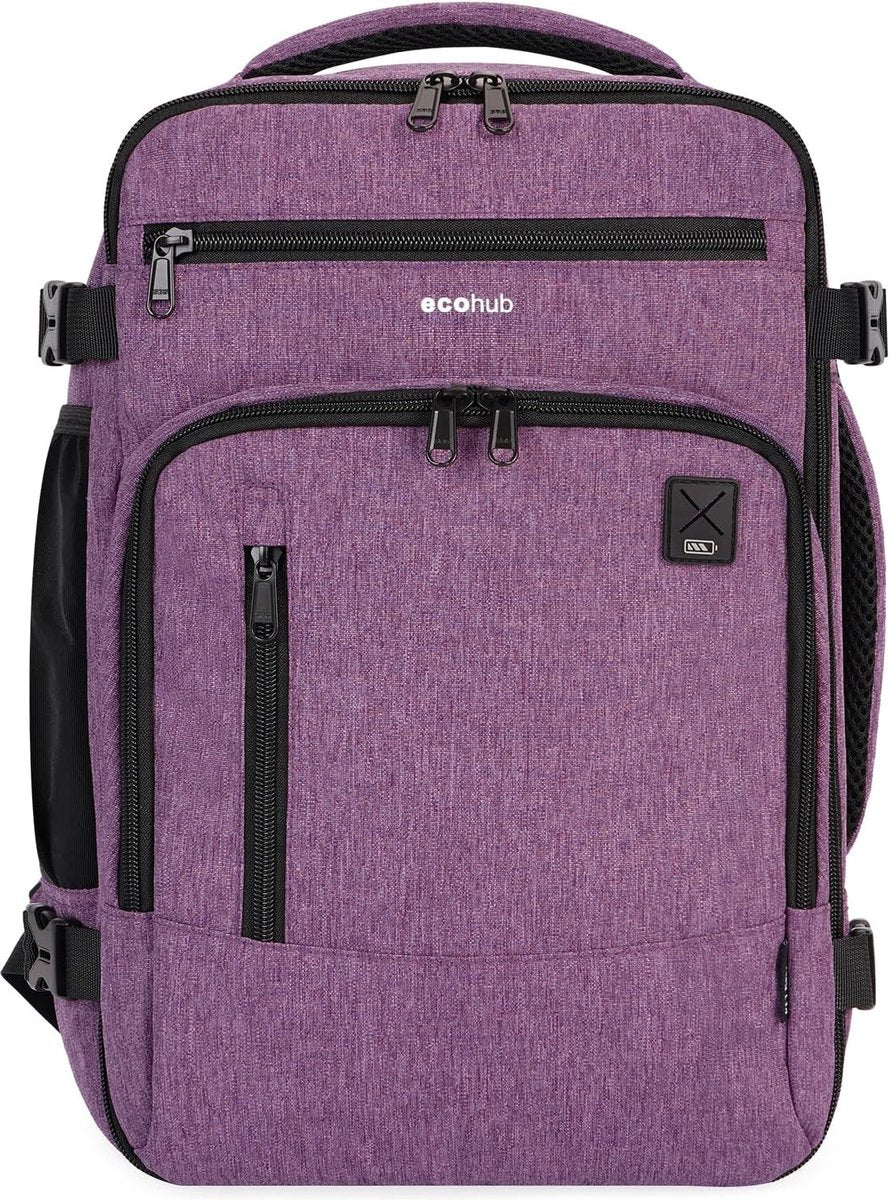 Backpack 40 x 20 x 25 cm, for Ryanair plane, travel backpack, hand luggage, luggage, laptop, daypack, PET recycled, environmentally friendly backpack, waterproof, under seat, 20 liter, for