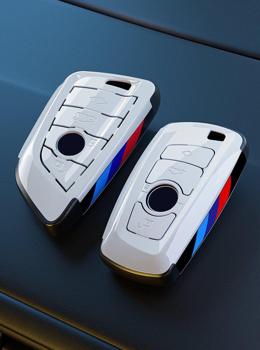 BMW Sleutel Cover Wit Fiber ABS Behuizing - Puntig [Voor Bmw 1 3 5 7 Serie 320i 530i 550i F20 F21 f30 F31 F25 F01 F02 F07 F10 X1 X3 X4 X5 X6] - Type B