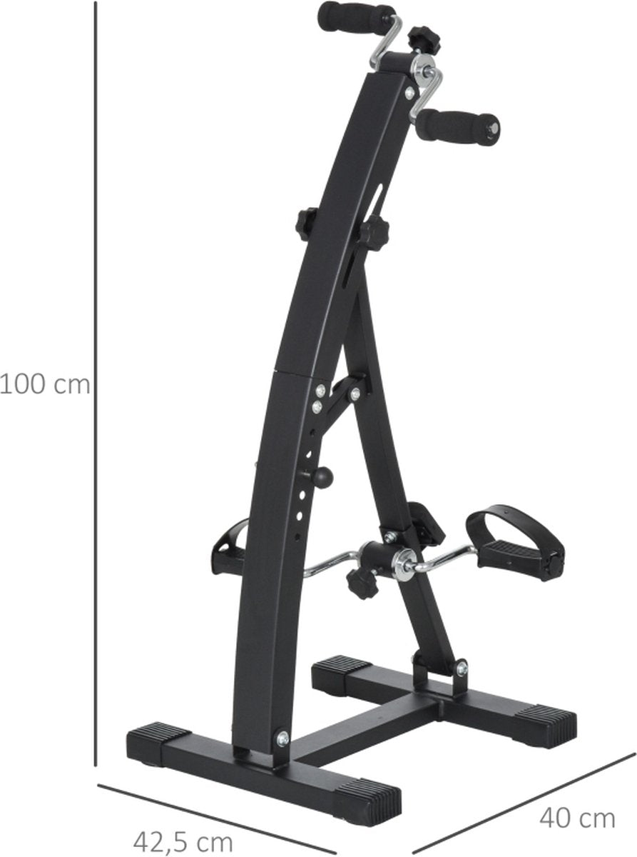Hometrainer senioren - Fietstrainer - Fitness - Zwart - 41 x 50 x 96cm