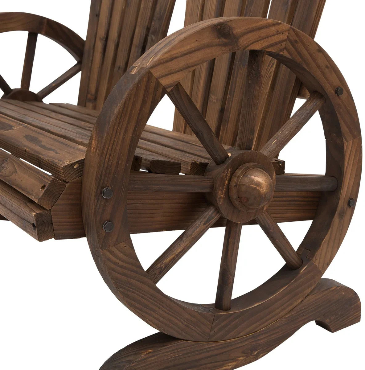 Houten tuinbank - Tuinmeubilair - Bankje - Donkerbruin - Tuinmeubelen - Tuintje - L108 x B66 x H95 cm