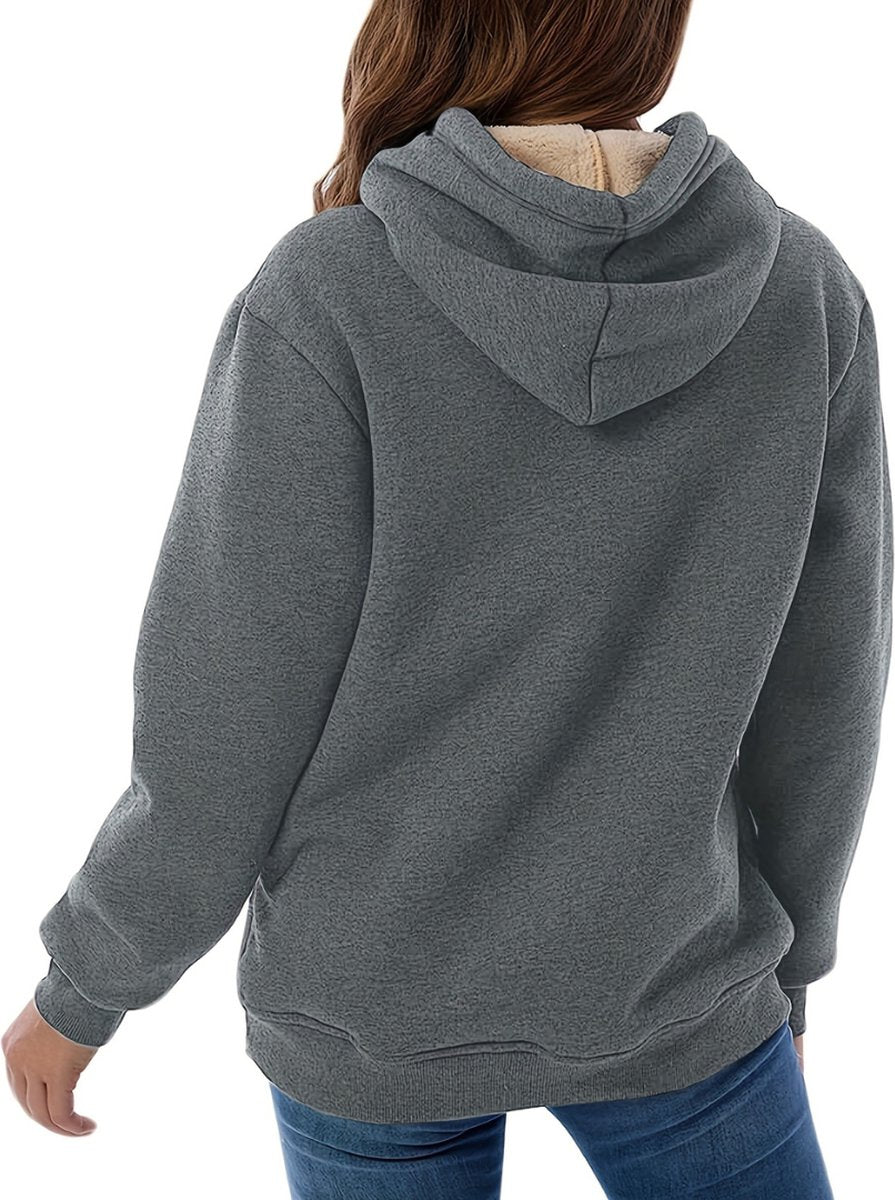Hoodie Deken - Warme Trui Dames - Truien Dames - Fleece Trui - Winter - Wollen Trui Dames - Deken Met Mouwen - Hoodie Deken - Zwart - Maat M