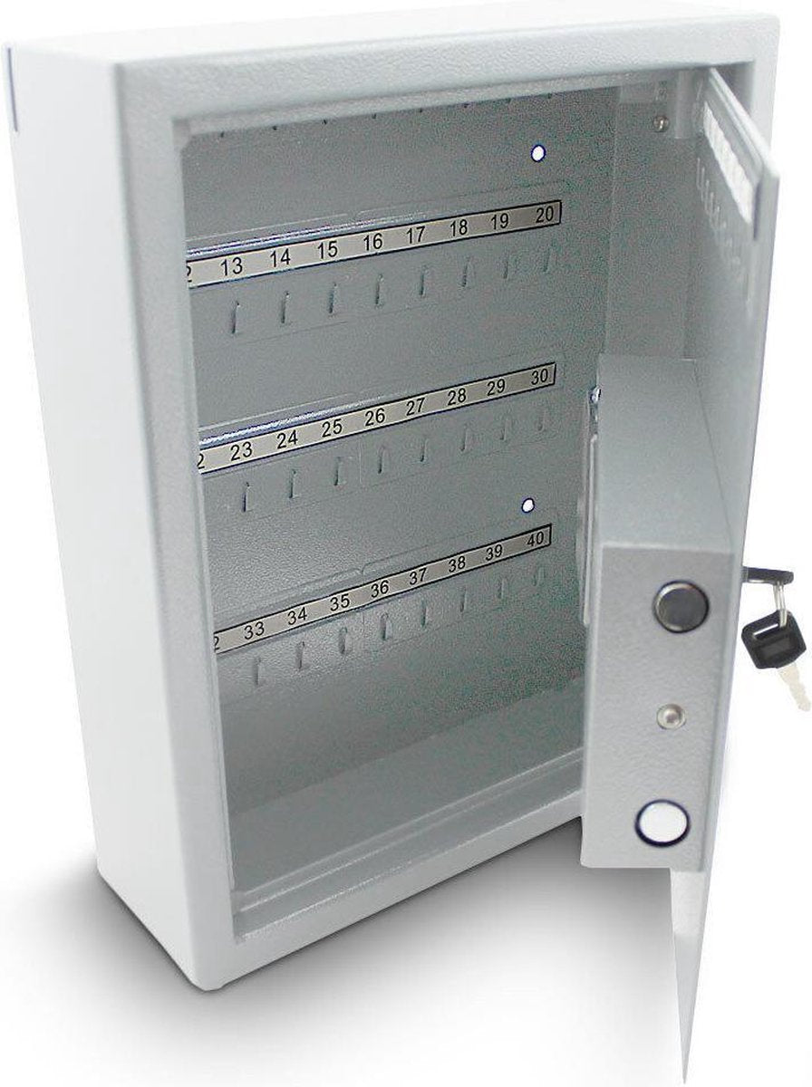 Electronic Key Safe - 48 Key Hooks - Light Grey