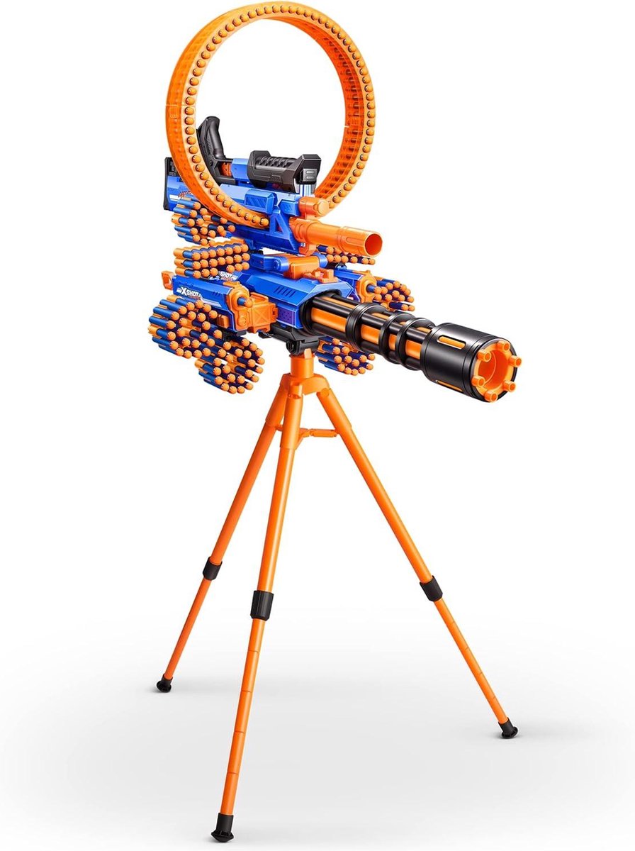 Insanity Gemotoriseerde Rage Fire Blaster met 72 Darts - X-Shot Air Pocket Technologie - Dartopslag - Automatische Aanvoerband - Statief en Scope