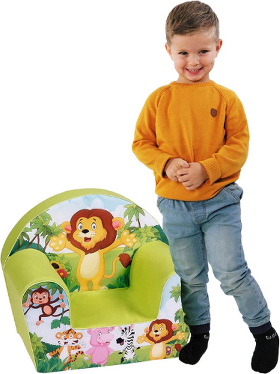 Kinderfauteuil - Kinderfauteuil - Peuterstoel - Dierentuin - Groen