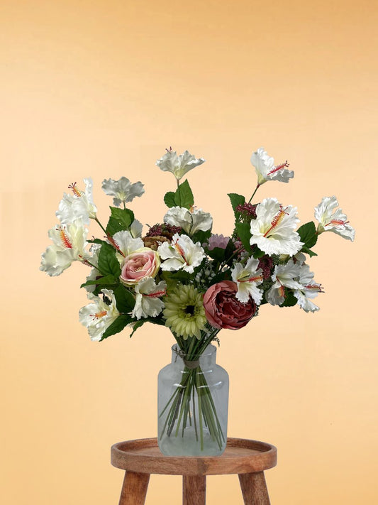 Silk Bouquet – 65-70 cm high – 20 stems - do-it-yourself bouquet – DIY – all artificial flowers delivered loose – Spring – multi color – Vase not included – Hand-tied bouquet - Field bouquet – Artificial Flowers