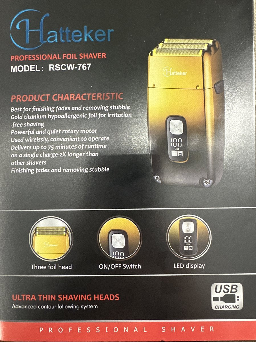Electric shaver full metal powerful foil electric shaver hair durable triple head shaving machine for men beard electric razor barber