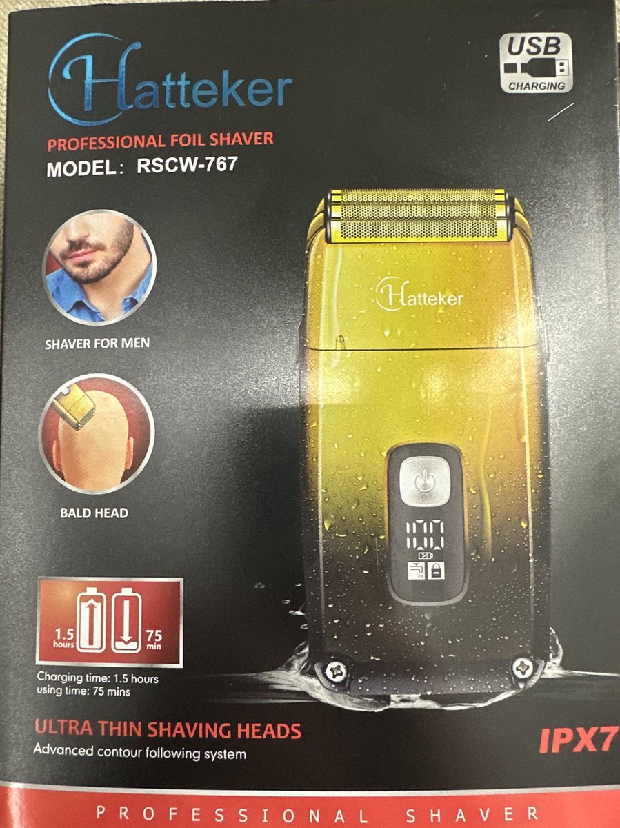 Electric shaver full metal powerful foil electric shaver hair durable triple head shaving machine for men beard electric razor barber