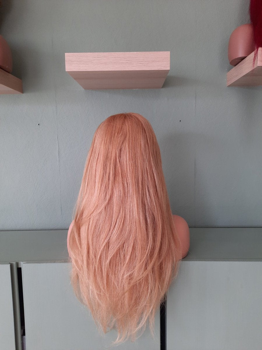 Destiny Straight "Affinity Blonde" Pruik van echt haar met front lace voor dames - 55cm