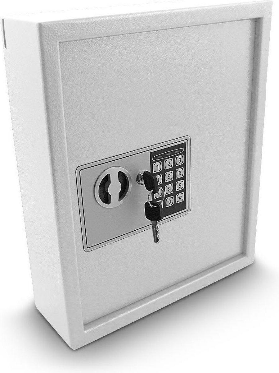Electronic Key Safe - 48 Key Hooks - Light Grey
