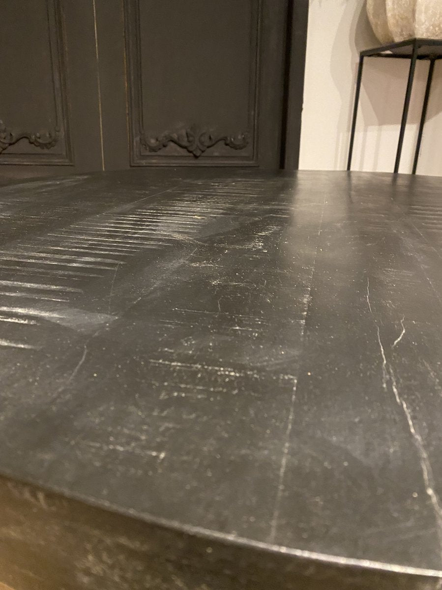 Sfeerwonen en Zo® Eettafel ovaal 220x110 cm mangohout ZWART