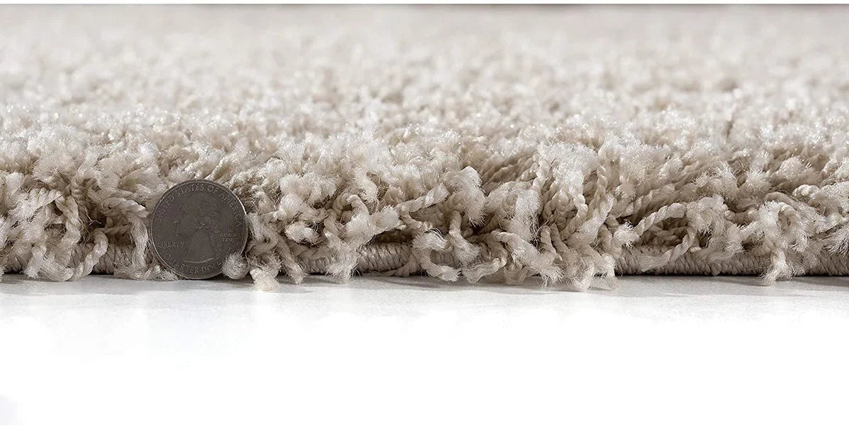 Loca Shaggy Vloerkleed Beige - 140x200 CM - Hoogpolig Vloerkleed - Tapijt Woonkamer, Slaapkamer