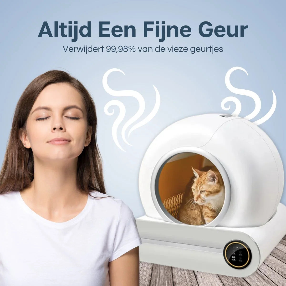 Self-Cleaning Litter Box XXL - 65L - Automatic - Electric Litter Box - Incl. App - White