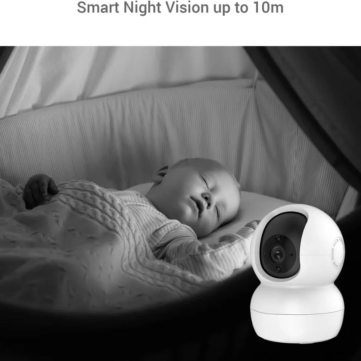 Equivera Babyfoon - Babyfoon met Camera - Baby Monitor - Baby Camera - Indoor - Multifunctioneel - Premium