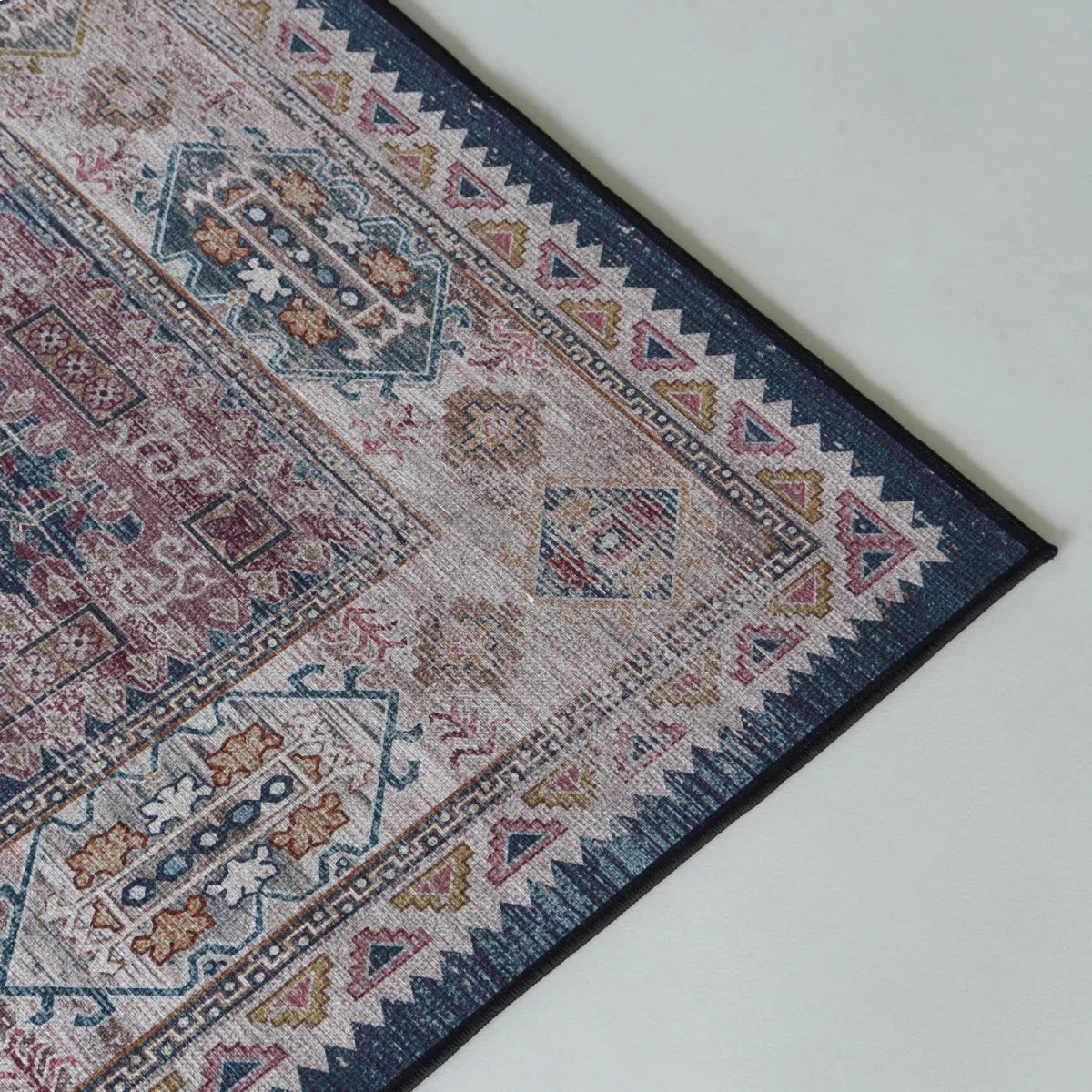 Vintage vloerkleed 200x300cm rood blauw Perzisch oosters tapijt