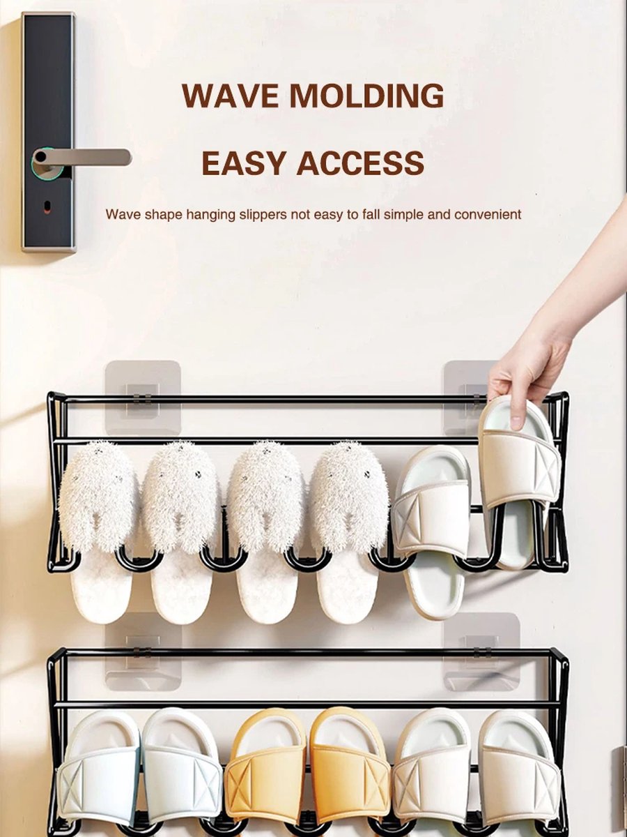 Shoe Rack - Shoe Storage Rack - Rack for Shoes - Storage Rack - Wall Mount - Organizer - Black
