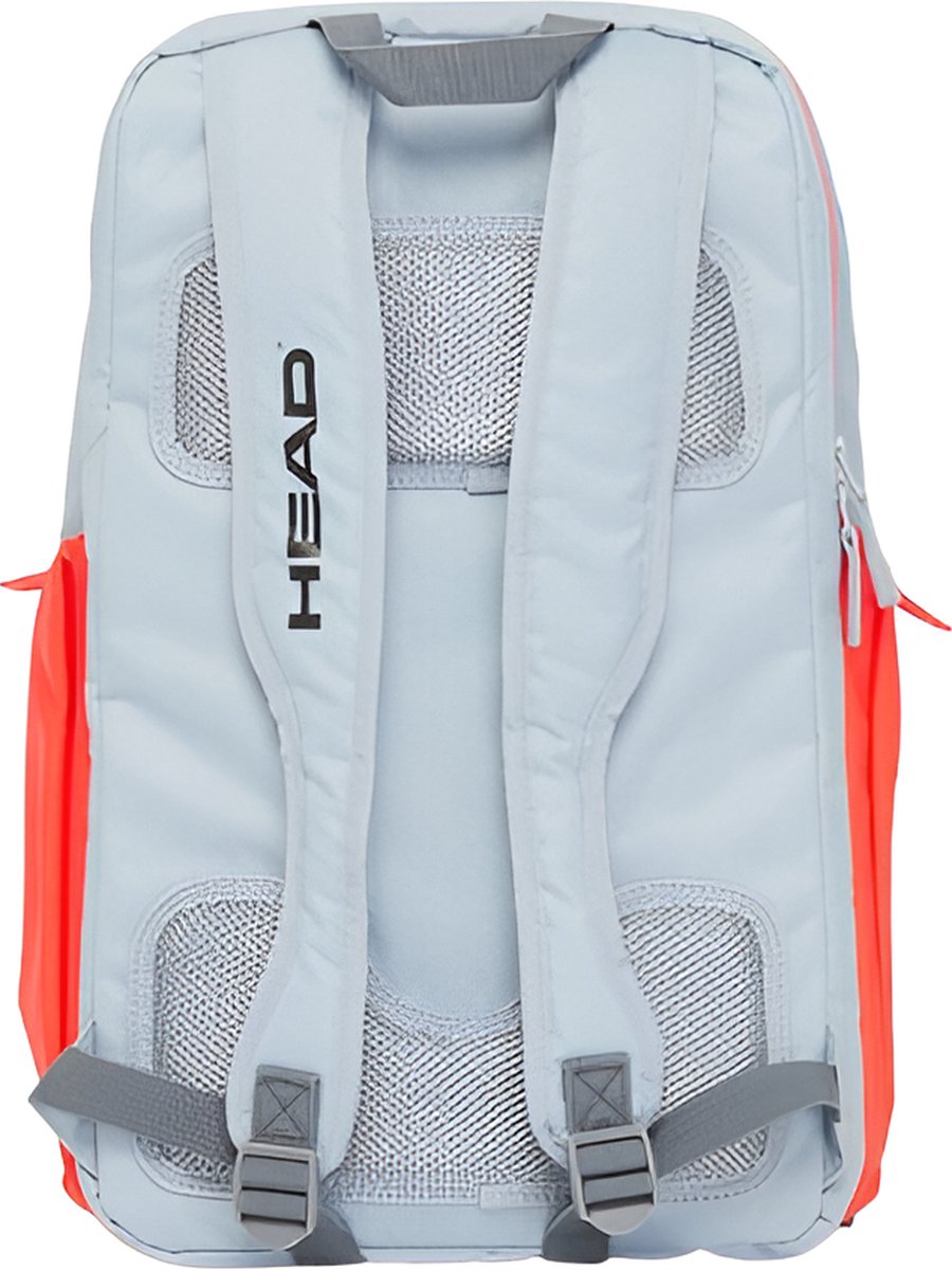 E-Shop4u - Tennistas - Tennis Schoudertas - 2 Rackets + Schoenen + Accessoires - Polyester - Grijs/Oranje - Outdoor Fitness Badminton Rugzak - Squash-Tennis-Badminton-Pickleball-Padel