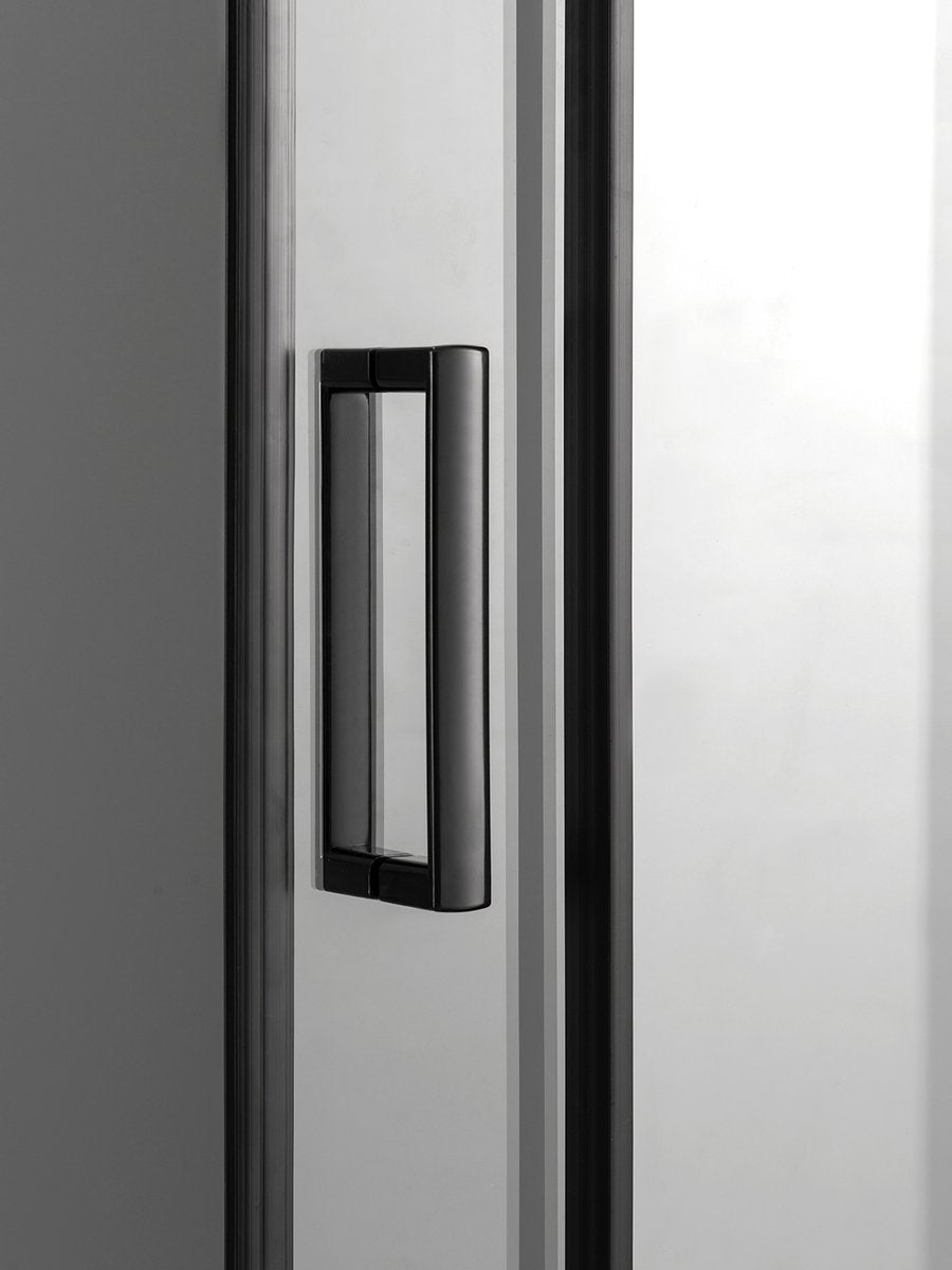 Douchecabine Vierkant - 90x90x200cm 6 mm - Nano Anti-Kalk Veiligheidsglas - Zwart Aluminium Omlijsting