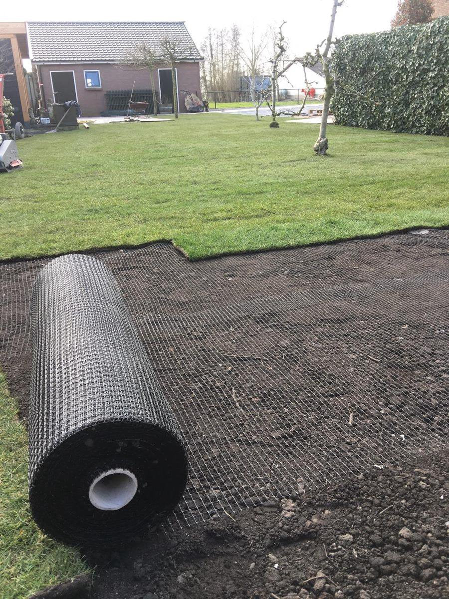 50 m² mollengaas 60 g/m² + 50 gronddoekpennen - mollennetten - mollennet