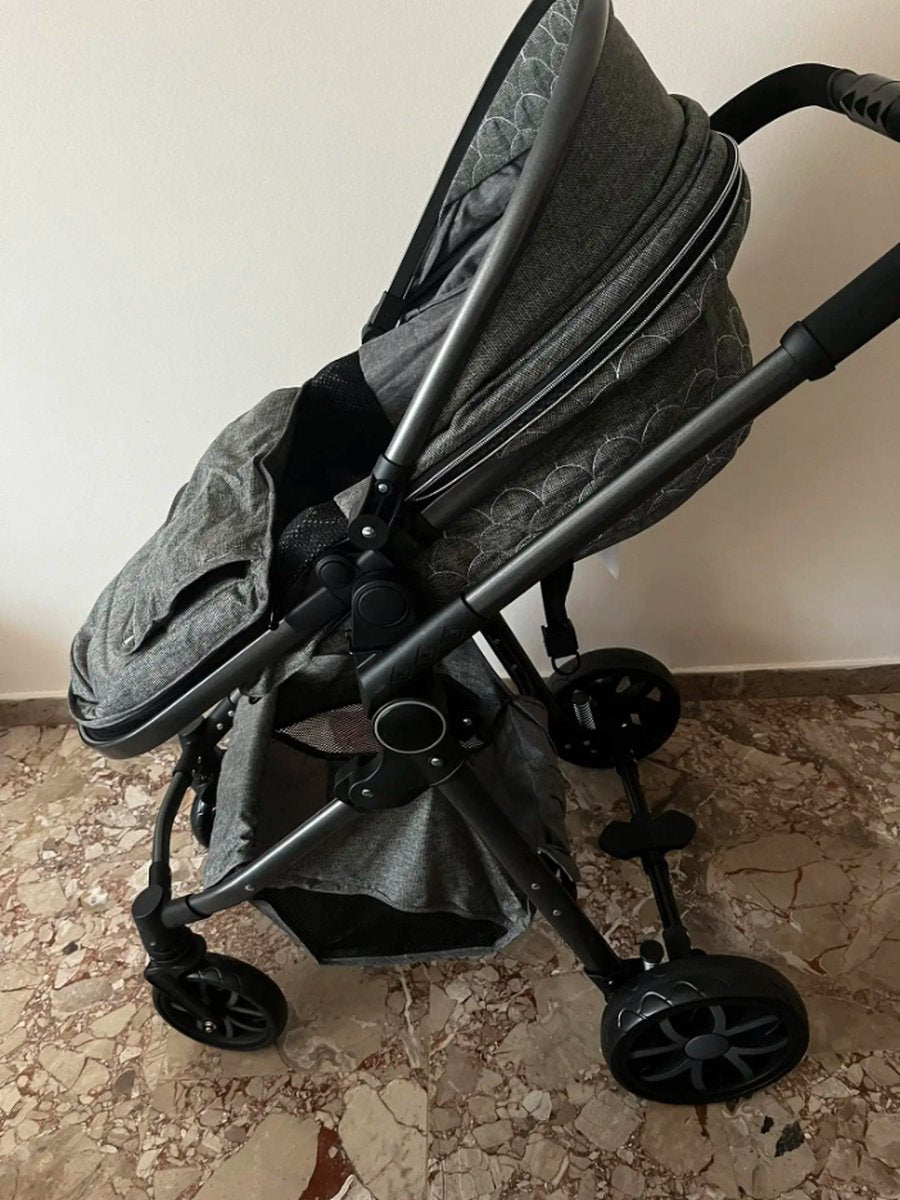 Luxury Multifunctional 3-in-1 Combination Stroller - Quality Buggy - Buggies - Foldable Stroller - Maxi Cosi - Incl. Car Seat - dark grey