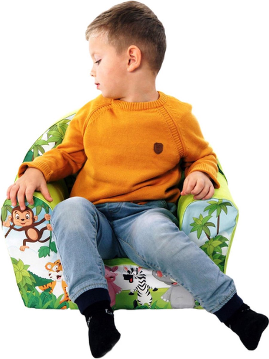 Kinderfauteuil - Kinderfauteuil - Peuterstoel - Dierentuin - Groen