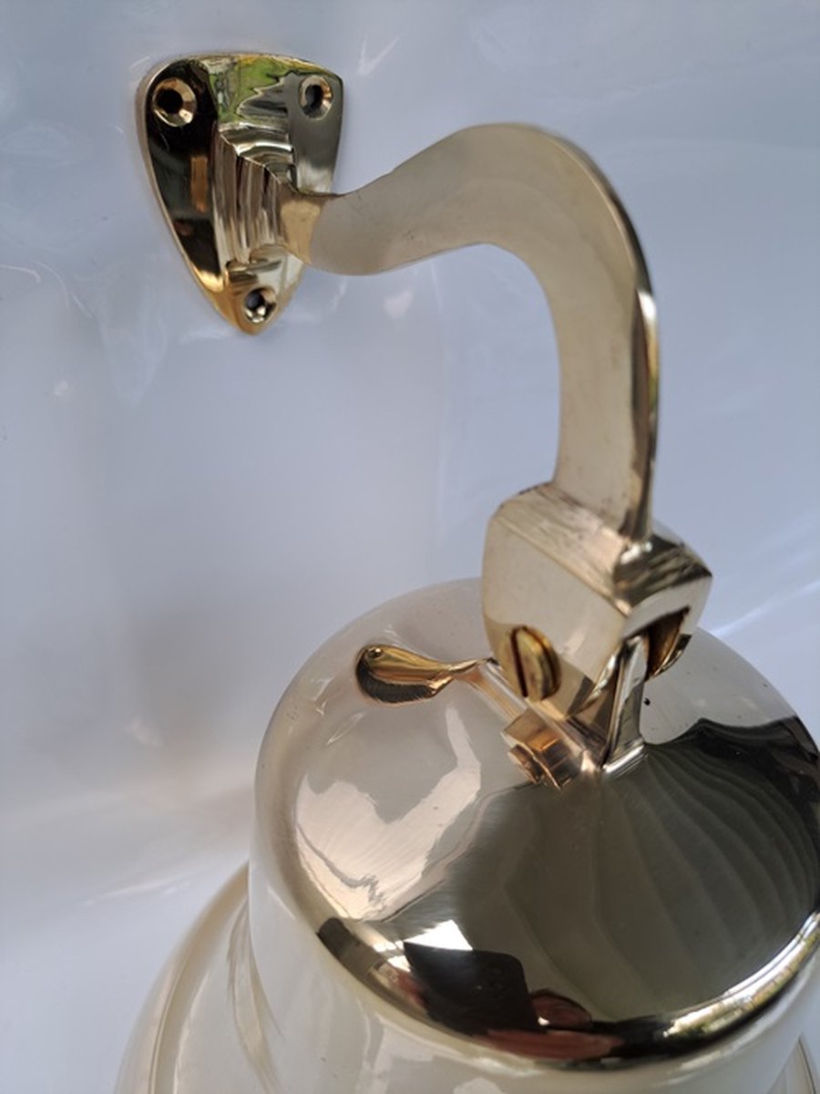 Messing XXL scheepsbel JAV3PL4950 uniek groot model - mega deurbel - voordeurbel cafebel - bel