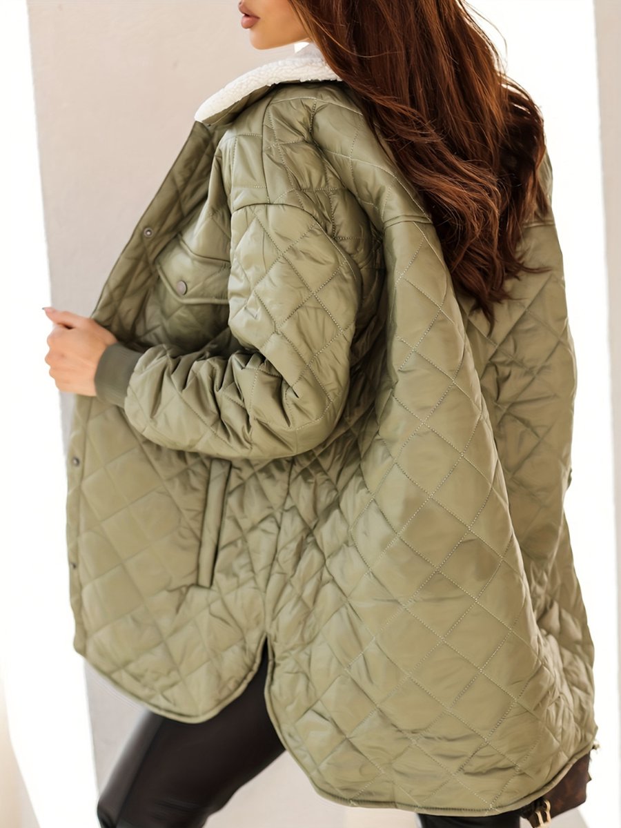 Winterjas - Parka Dames Winterjas - Winter - Volwassen - Stijlvol - Bordeauxrood - Maat L