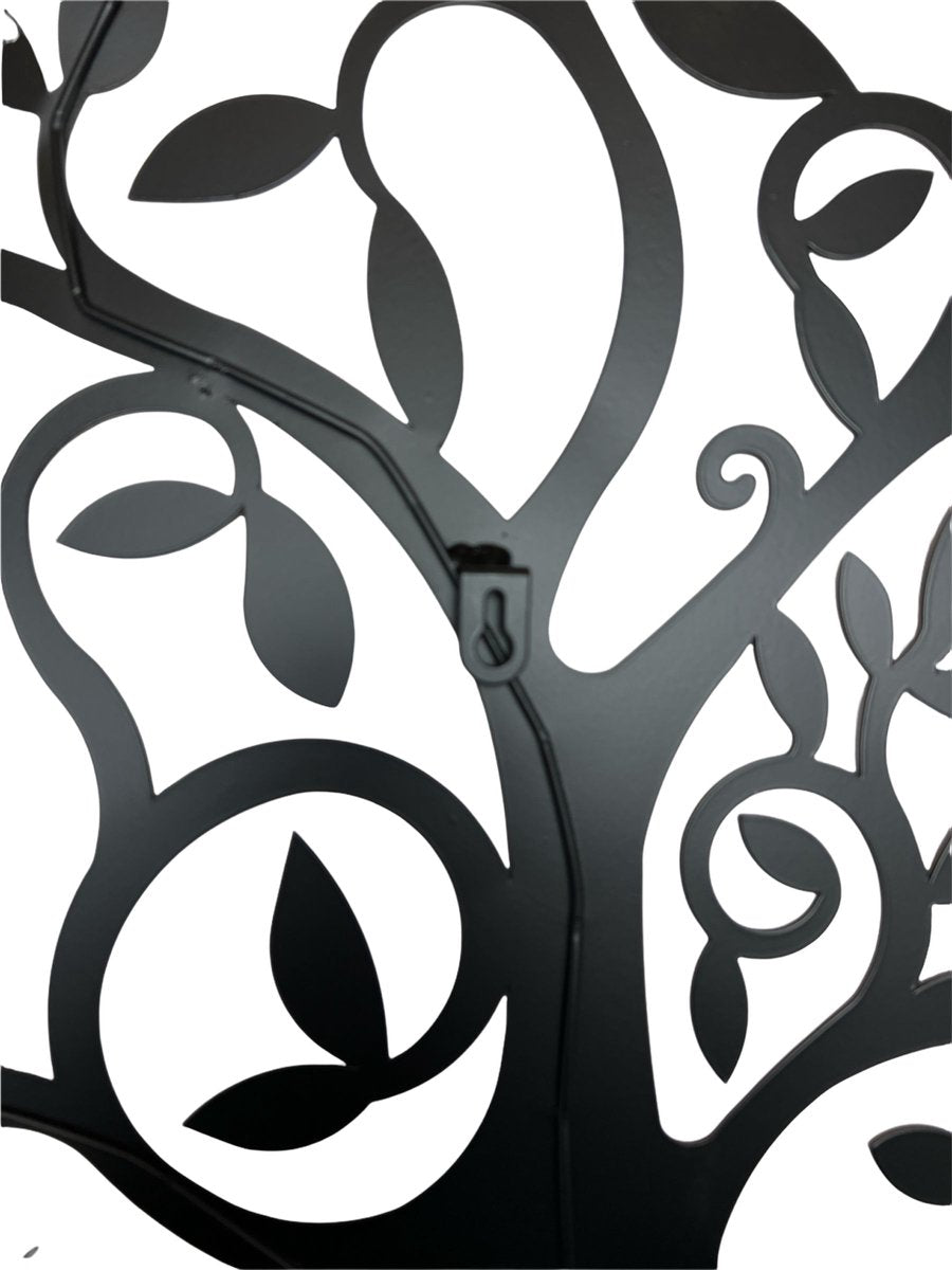 Metal Tree Wall Art - Black - 73 cm wide x 70 cm high
