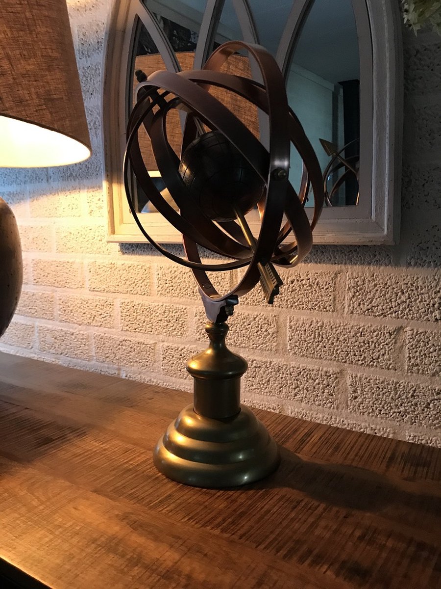 Sundial with earth as a centerpiece, on a base
