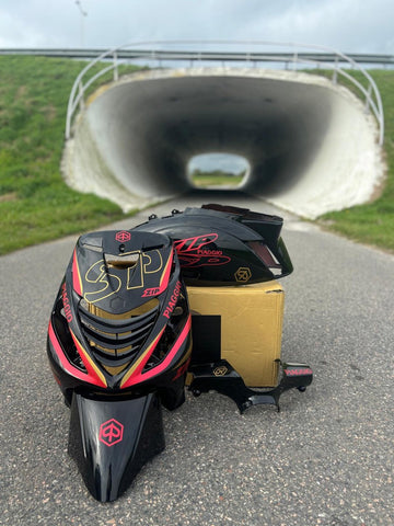 Zip Sp Stickerset - Zip Stickerset - Zip SP - Piaggio Zip - Speciale kleur - Scooterstickers - Metallic rood - goud