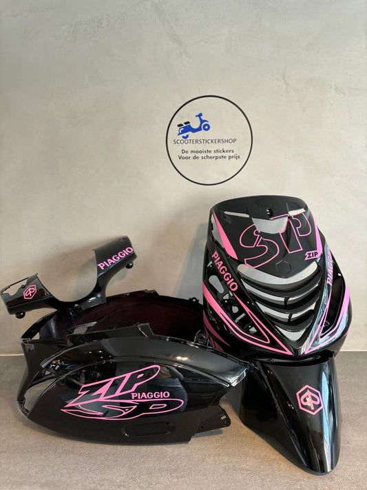 Piaggio Zip - SP Outline Pakket - Piaggio Zip Accessoire - Scooter Accessoires - Scooterstickers - Roze