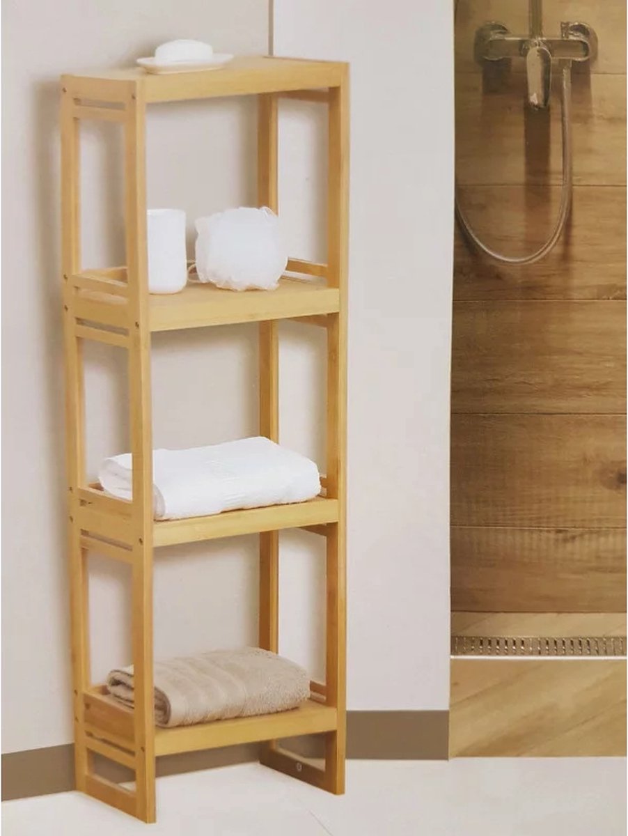 Multifunctioneel Bamboe Rek 4-laags 33x20x100 cm - Bruin