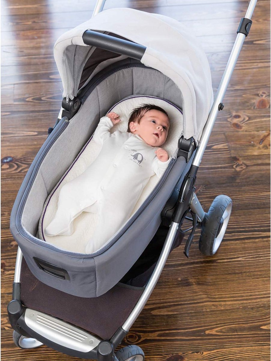 Foammatras voor wieg en kinderwagen 66x28 cm - wit 3111 - Comfortabel ClevaFoam - ademend - ondersteunend