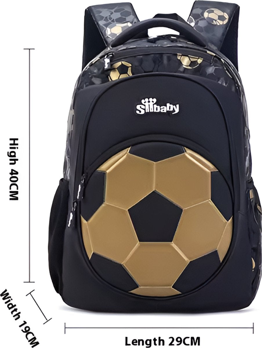 E-Shop4u - New Oxford Football School Bag for Boys | Durable, Comfortable & Stylish - Black Gold