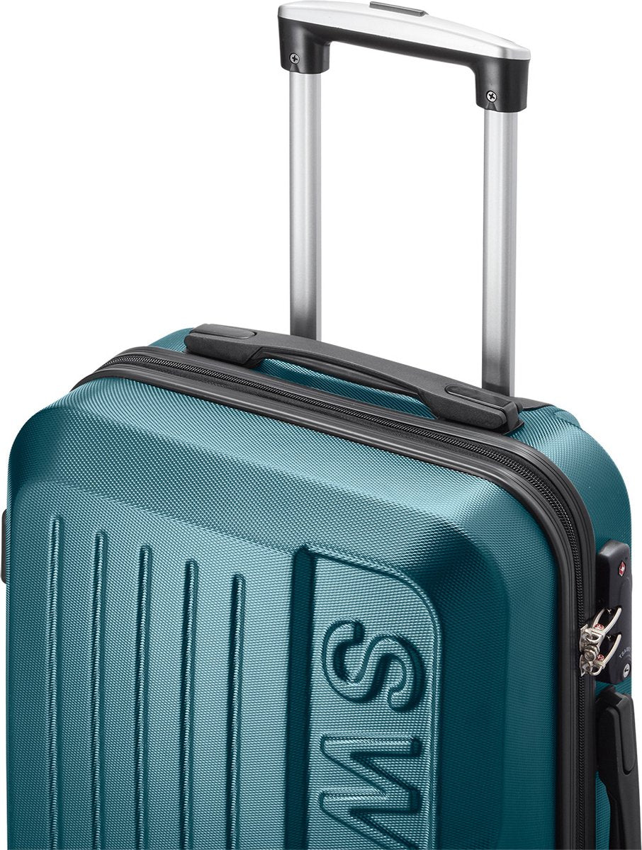 Swiss - Lausanne - Handbagage koffer - 4 Wielen - TSA-Cijferslot - Groen
