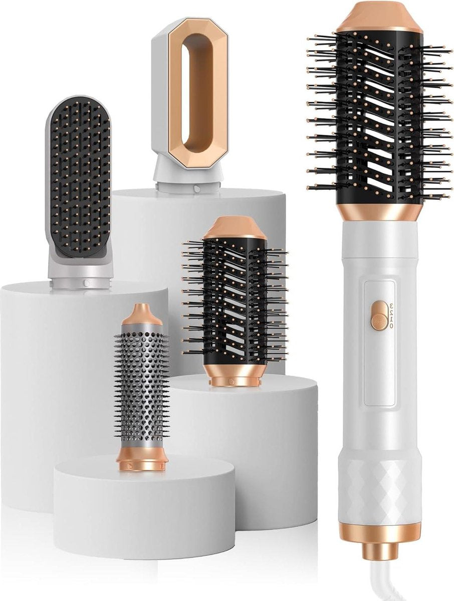 Air Styler 4-in-1 1000 W haarstyler heteluchtborstel - ronde borstel haarstyling stijltang borstel - heteluchtborstel voor stijlen, krullen en drogen Haardroger Met Borstel