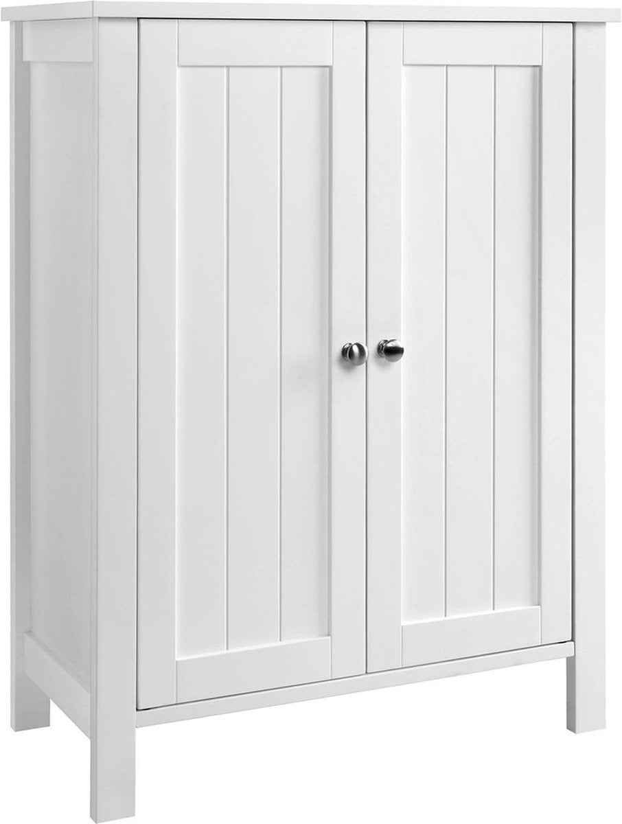 Storage cabinet with doors - Indoor - Living room Bathroom - Workshop - Garage - Wood - White - 60x80x30cm