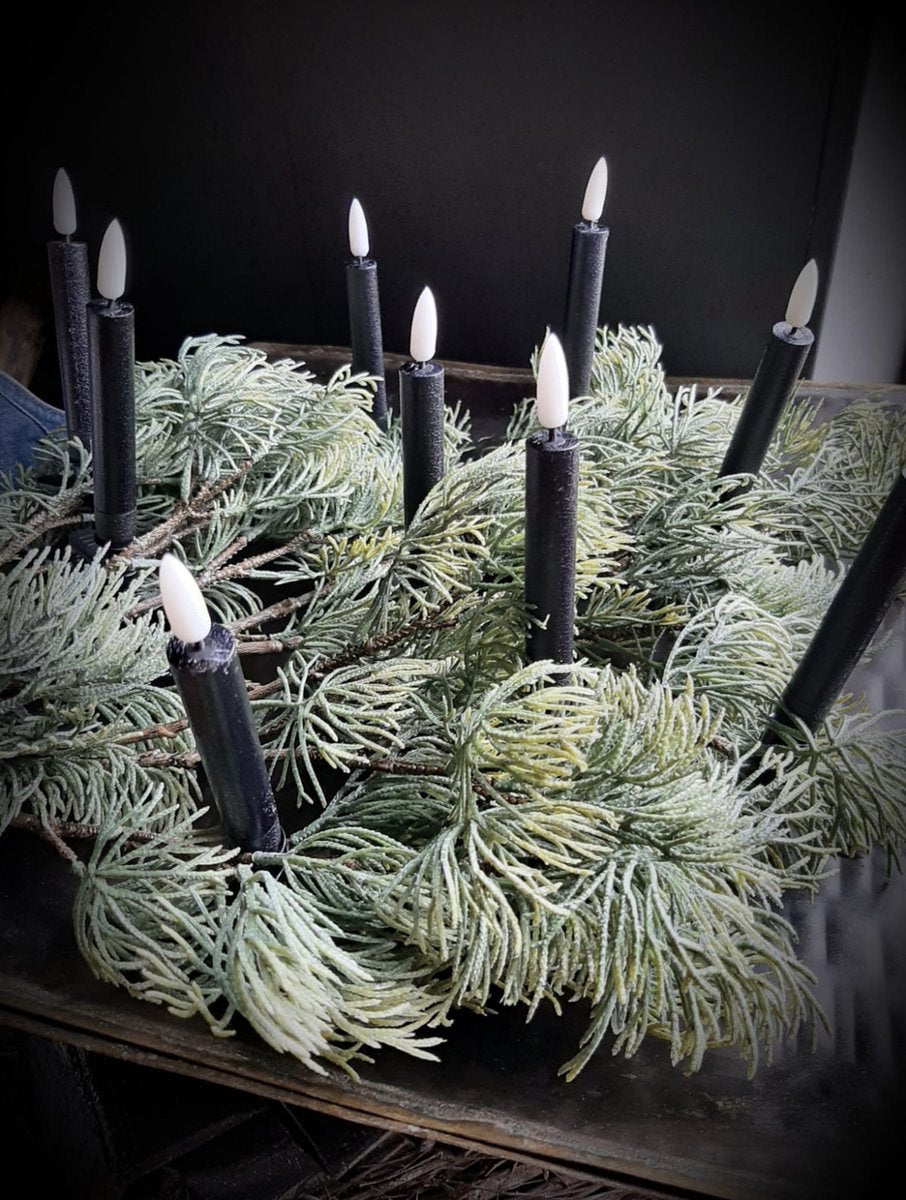 Wireless Christmas tree candles - 10 pieces - black Christmas tree candles - cordless lighting - LED lighting - clip-on candles - countryfield - Christmas tree - wreath