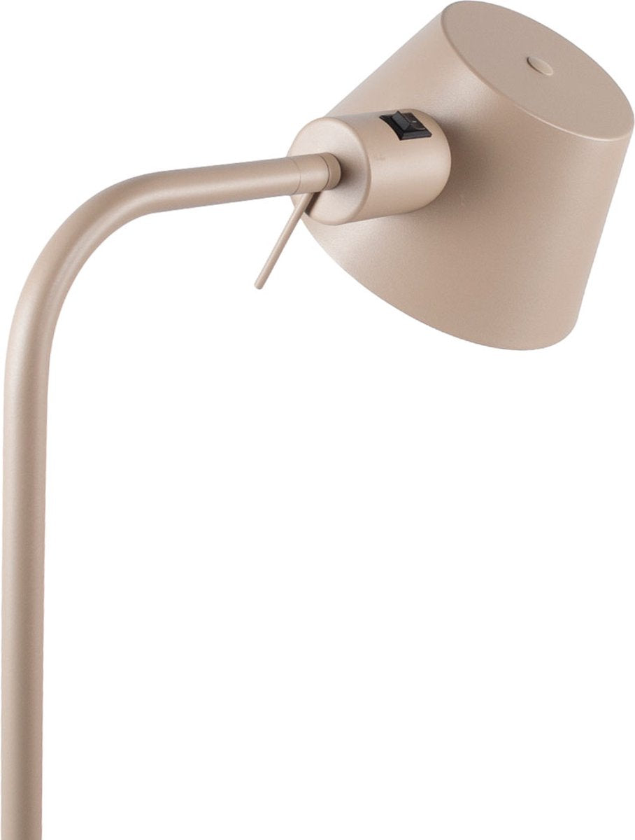 Minimalist adjustable reading lamp | 1 light | sand / beige color | metal | 140 cm high | dining room / living room | floor lamp | standard lamp | modern / Scandinavian | practical design