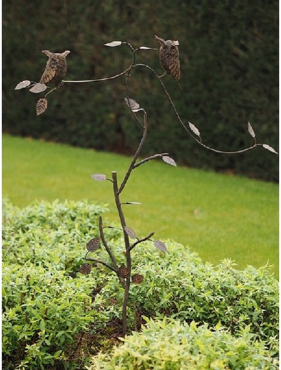 Garden stake - Balance owls - 135 cm high