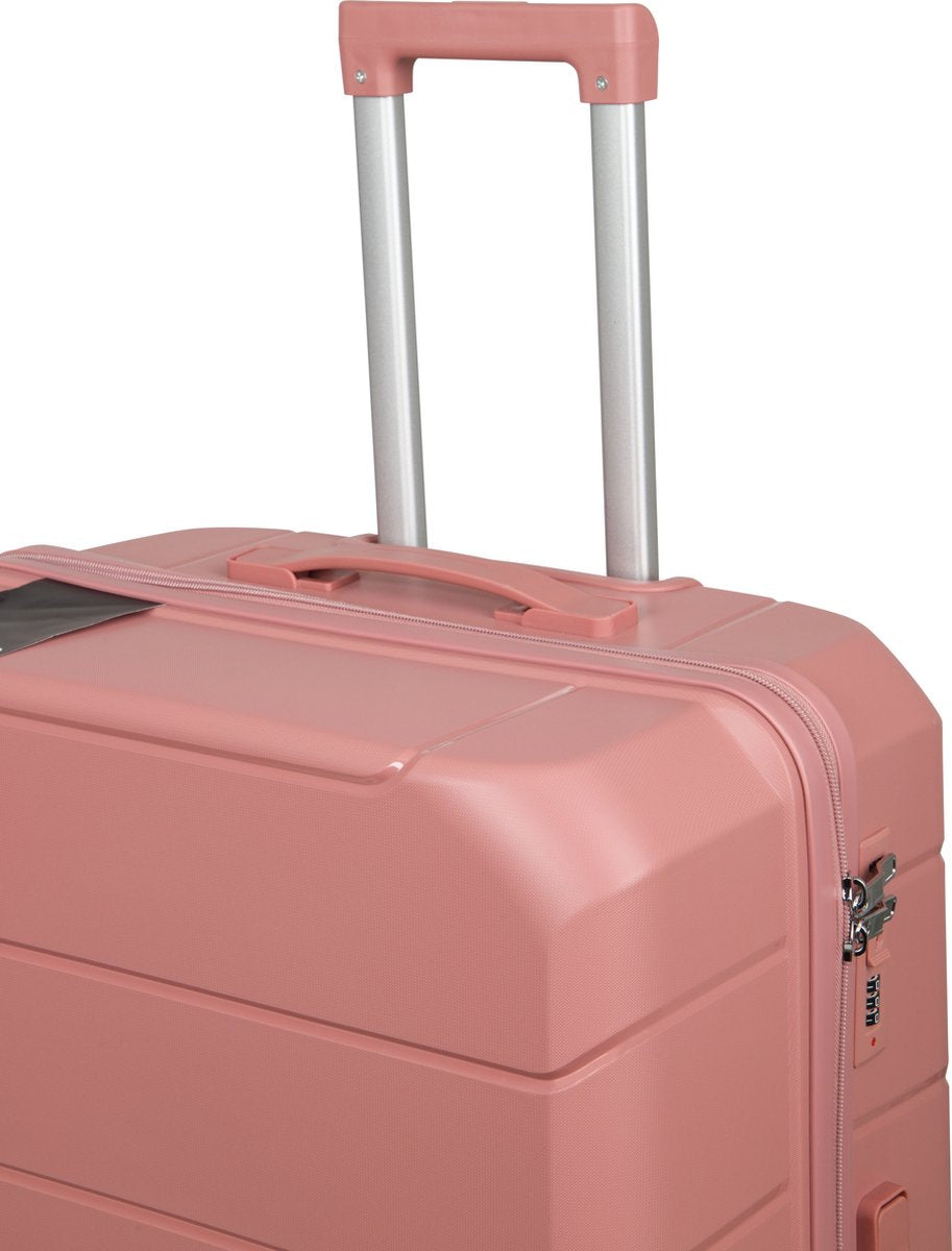 Traveller Set - 2xL Reiskoffers 28" - 93L - Lichtgewicht Harde Koffers - Roze - Met Ingebouwd TSA Slot - Perfect voor Lange Vakanties